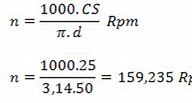 Rumus Untuk Menentukan Putaran Pada Mesin Frais Adalah
